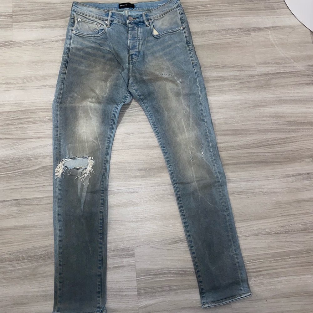Men purple jeans